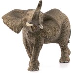 Figurine �l�phant d'afrique barrissant marron