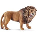 Figurine lion rugissant marron