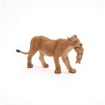 Figurine lionne avec son b�b� lionceau marron