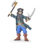 Figurine pirate barbe noire rouge
