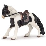 Figurine poney avec selle blanc