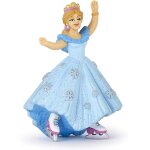 Figurine princesse aux patins  glace bleu