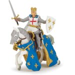 Figurine saint louis et son cheval bleu