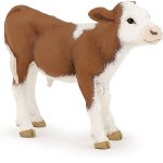 Figurine veau simmental marron