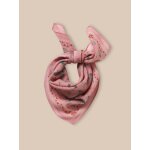 Foulard bourgeons en �tamine de laine fille rose fane