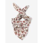 Foulard fleuri personnalisable bb fille cru