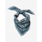 Foulard imprim fleurs fille bleu gris