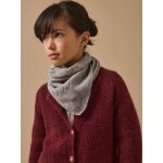 Foulard triangle fille taupe chine