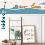 Frise papier peint isidore multicolore