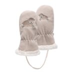 Gants 2 / 4 ans en polaire détail mouton - doublés imitation fourrure crème Gants 2 / 4 ans en polaire détail mouton - doublés imitation fourrure crème
