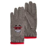 Gants 6 / 8 ans avec broderie - doublés polaire gris Gants 6 / 8 ans avec broderie - doublés polaire gris