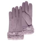 Gants 6 / 8 ans en polaire - doublés fausse fourrure gris Gants 6 / 8 ans en polaire - doublés fausse fourrure gris