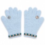 Gants doux et �l�gants avec bijoux mademoiselle bleu
