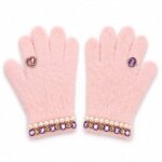 Gants doux et �l�gants avec bijoux mademoiselle rose