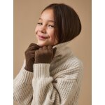 Gants en laine m�rinos enfant brun chine
