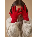 Gants en laine m�rinos enfant cerise