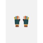 Gants en maille  rayures beige