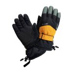 Gants de ski akemi noir / forêt foncé / jaune de Gants de ski akemi noir / forêt foncé / jaune de