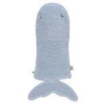 Gant de toilette et de jeu en ponge baleine bleu