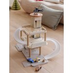 Garage 3 niveaux avec ascenseur en bois fsc� blanc