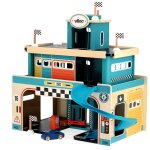 Garage en bois vintage vilacity bleu