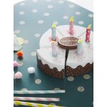 Gteau d'anniversaire en bois fsc multicolore