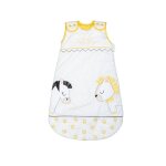 Gigoteuse bb en coton - pluche et pompon blanc