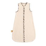 Gigoteuse b�b� �t� en gaze de coton d�tails l�opard ecru