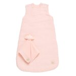 Gigoteuse bb hiver en double gaze de coton et son doudou mouchoir rose
