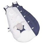 Gigoteuse en coton perle et nuit - merlin gris / bleu