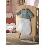 Gigoteuse hiver manches amovibles bi - matire fleurettes vert