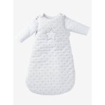 Gigoteuse hiver manches amovibles pluie d'etoiles blanc
