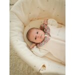 Gigoteuse hiver manches amovibles en polaire collerette liberty personnalisable rose pâle Gigoteuse hiver manches amovibles en polaire collerette liberty personnalisable rose pâle