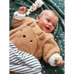 Gigoteuse manches amovibles en polaire ours green forest beige fonc