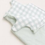 Gigoteuse mi - saison / 4 saisons r�versible vichy verte tog 0, 5 / 1, 5 / 2, 5 (6 - 18 mois) vert, blanc ...