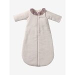 Gigoteuse en polaire collerette en tissu liberty envie de fraise personnalisable rose ple