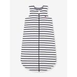 Gigoteuse � rayures en coton blanc imprim�
