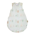 Gigoteuse sans manches en coton woodland buddies vert pastel