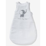 Gigoteuse sans manches elephant'eau blanc