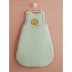 Gigoteuse sans manches en gaze de coton mon petit lion vert