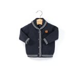 Gilet 100% coton b�b� gar�on indigo