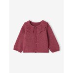 Gilet b�b� fille manches longues framboise