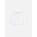Gilet b�b� en maille bubble blanc