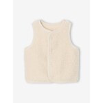 Gilet bb sans manches en fausse fourrure vanille