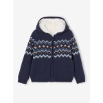Gilet � capuche gar�on marine