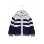 Gilet � capuche gar�on indigo