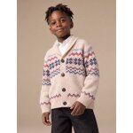 Gilet col ch�le gar�on �cru chin�