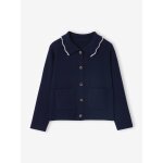 Gilet col fantaisie fille marine Gilet col fantaisie fille marine
