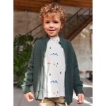 Gilet col montant manches longues garon vert