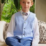 Gilet de costume �t� st germain bleu ciel